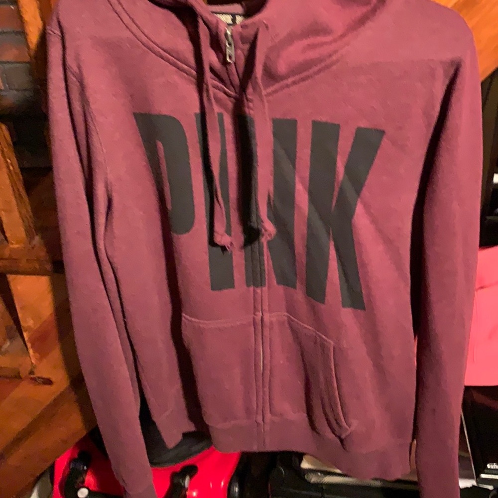 purple Pink zipper hoodie top brand new worn once